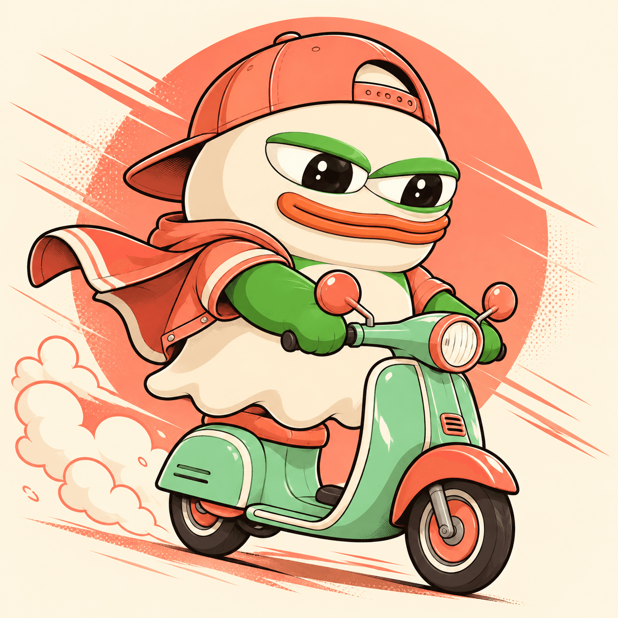 Pepoto companion in cartoon style